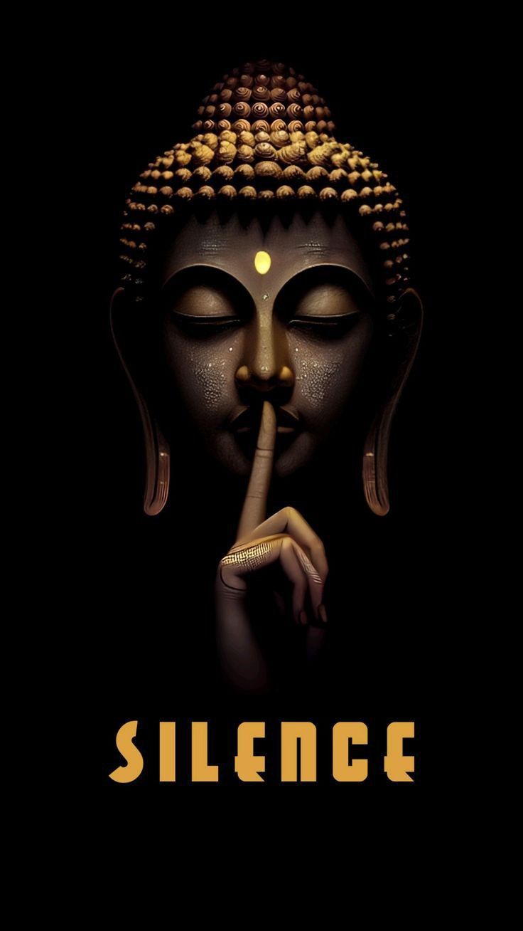736x1308 Silence wallpaper HD. Buddha wallpaper for mobile, Black buddha wallpaper, Lord buddha wallpaper