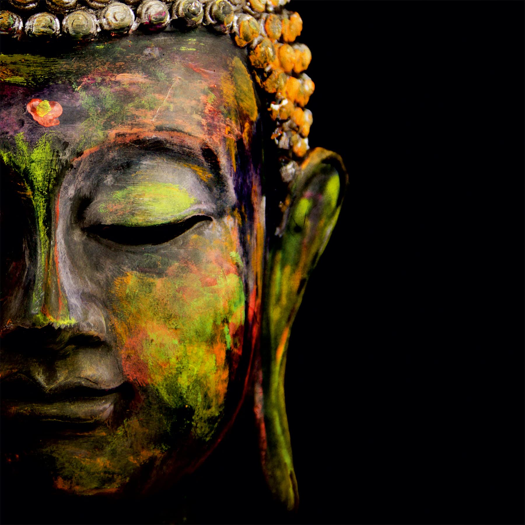 1800x1800 Wallpaper Production Gautam बुद्ध वॉलपेपर स्टिकर होम डेकोर, लिविंग रूम, बेडरूम, हॉल, किड्स रूम, प्ले रूम के लिए स्वयं चिपकने वाला विनाइल, वाटर