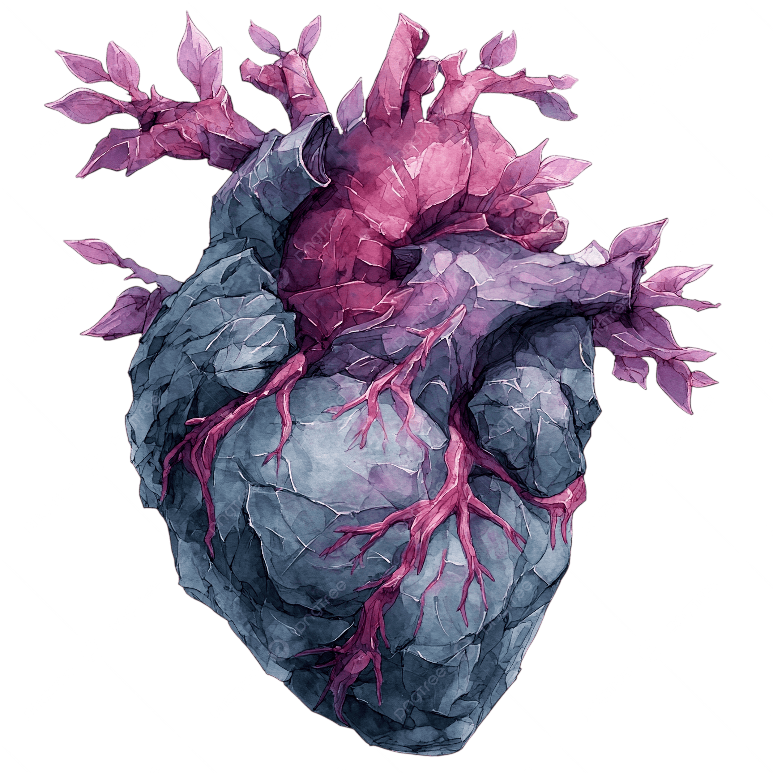 2500x2500 Otherworldly Heart With Eldritch Aura In Watercolor Clipart, Anatomy Kidney, Biology Organ Heart, Otherworldly Heart PNG Transparent Image and Clipart for Free Download
