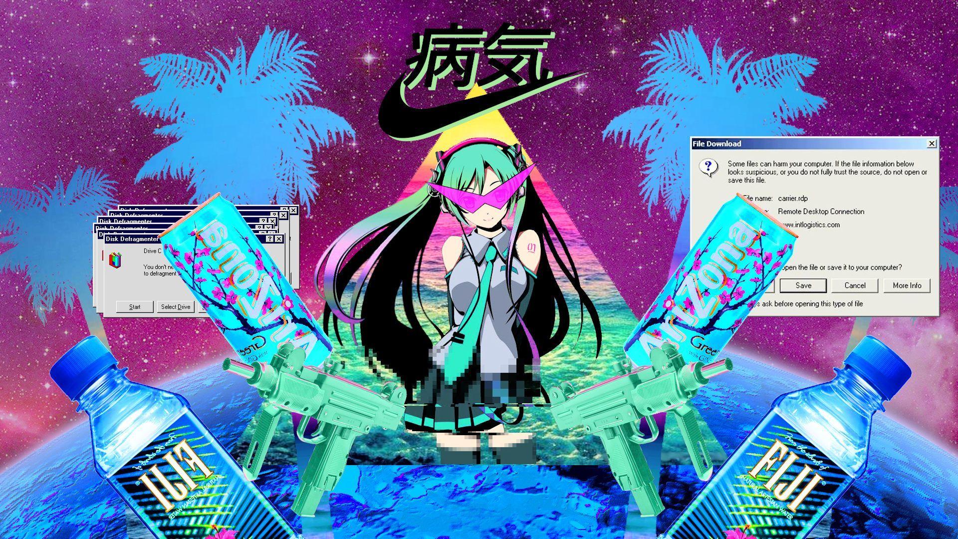 1920x1080 Desktop Wallpaper Hatsune Miku, Classic, Glitch Art, HD Image, Picture, Background, 2df655