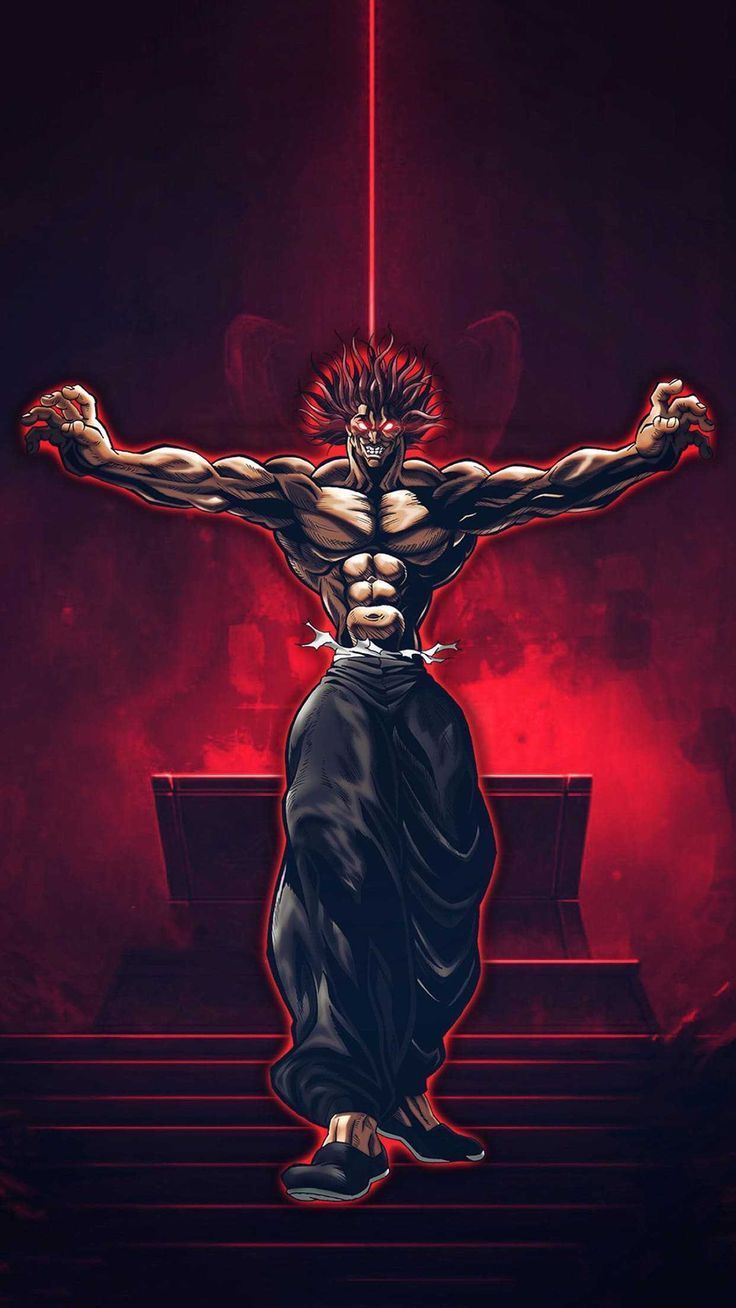 736x1308 Yujiro Hanma. The Strongest Creature in Baki Anime. Yujiro hanma wallpaper aesthetic, Yujiro hanma art, Baki hanma red wallpaper