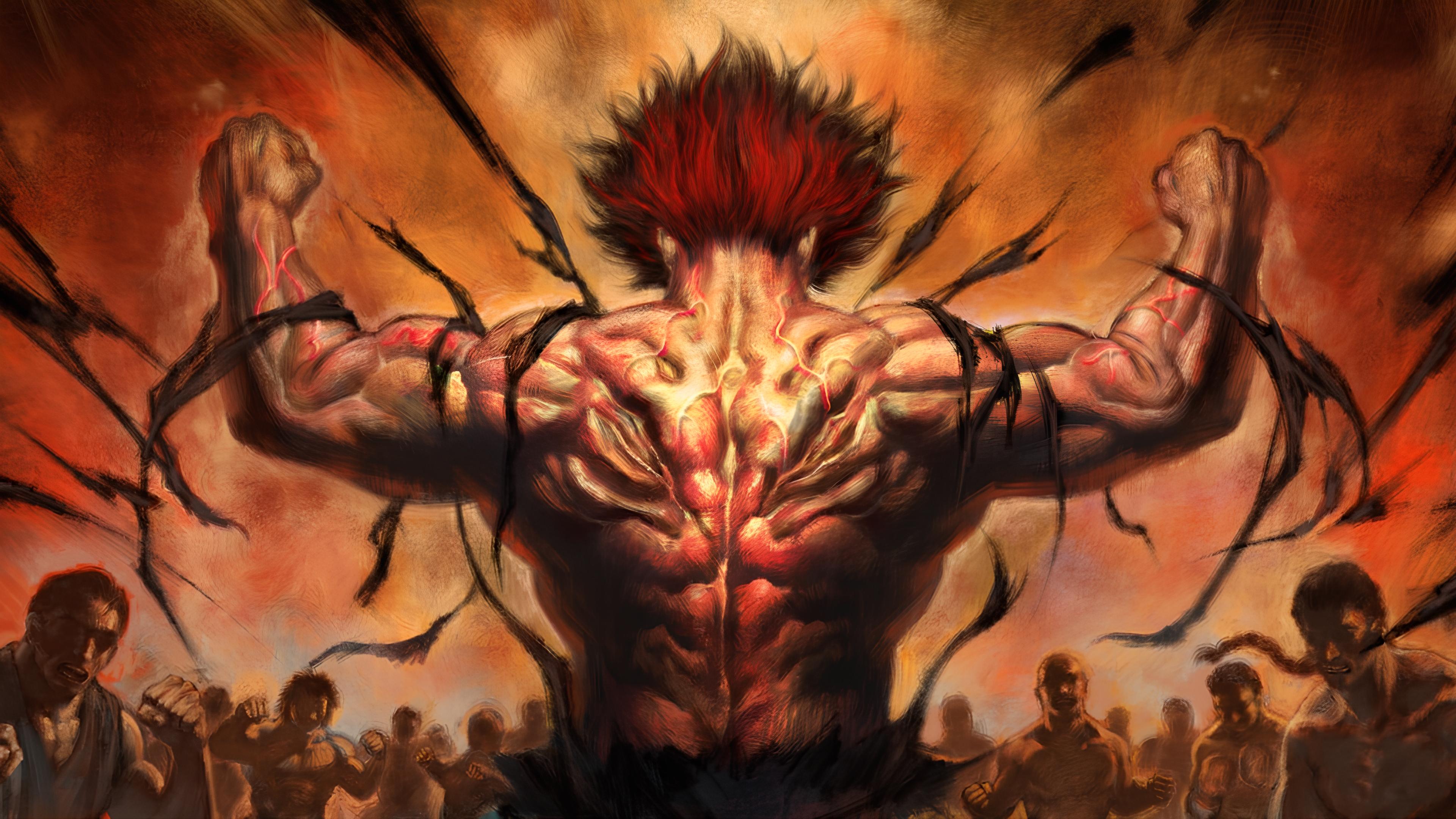 3840x2160 Yujiro Hanma's Demon back [3840x2160]