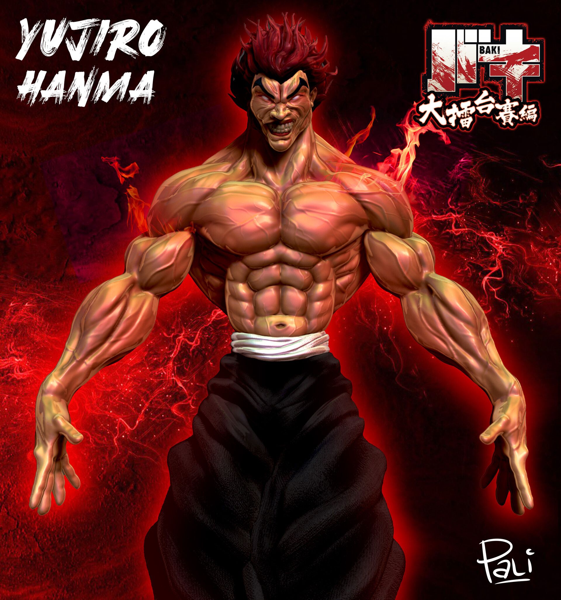 1920x2052 Yujiro Hanma 3D Sculpt