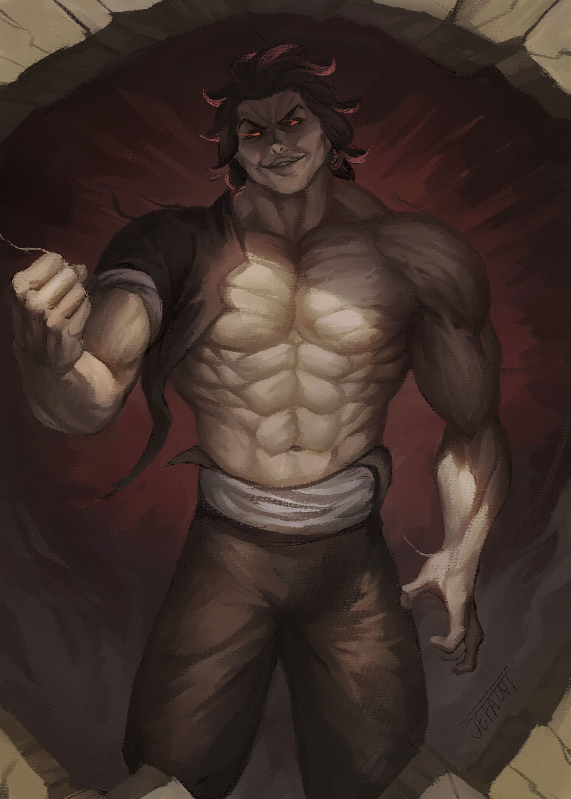 1920x2688 Yujiro hanma fanart