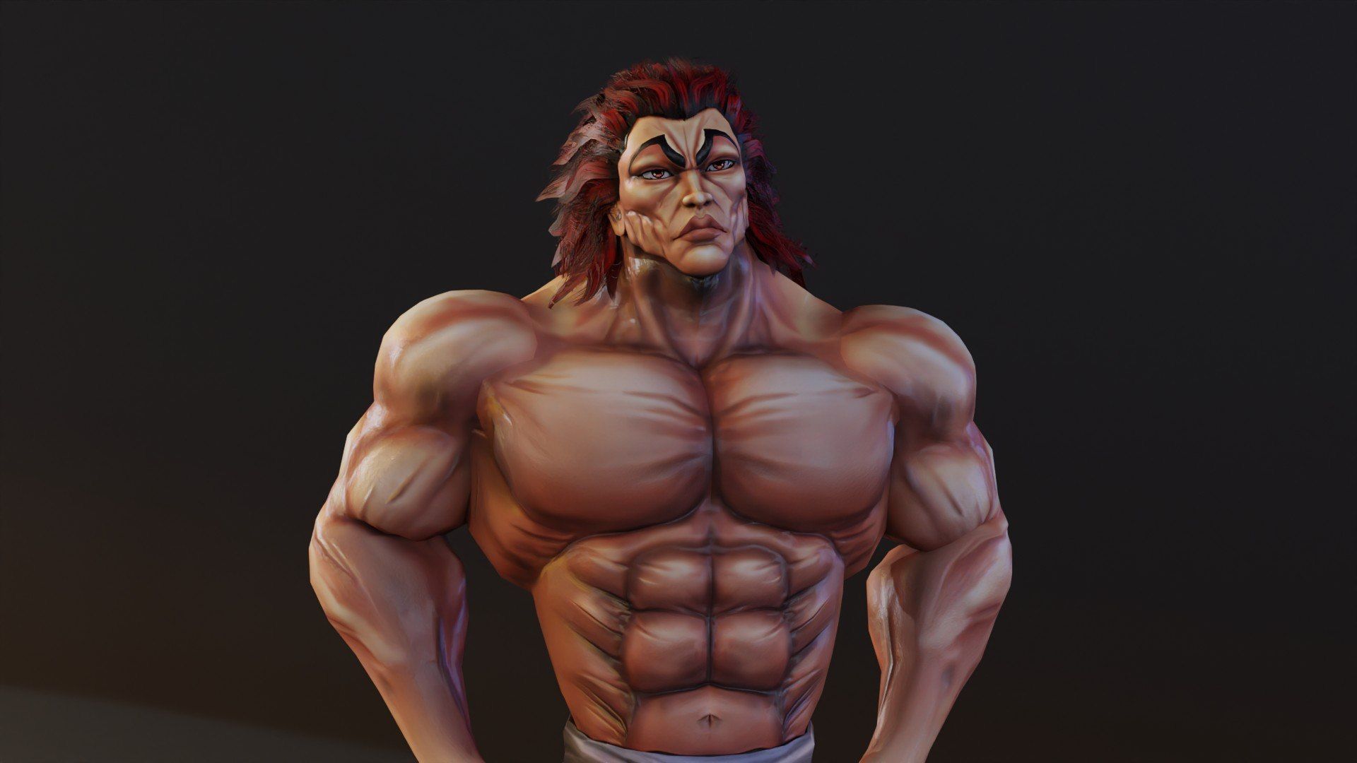 1920x1080 Yujiro Hanma 3D Model