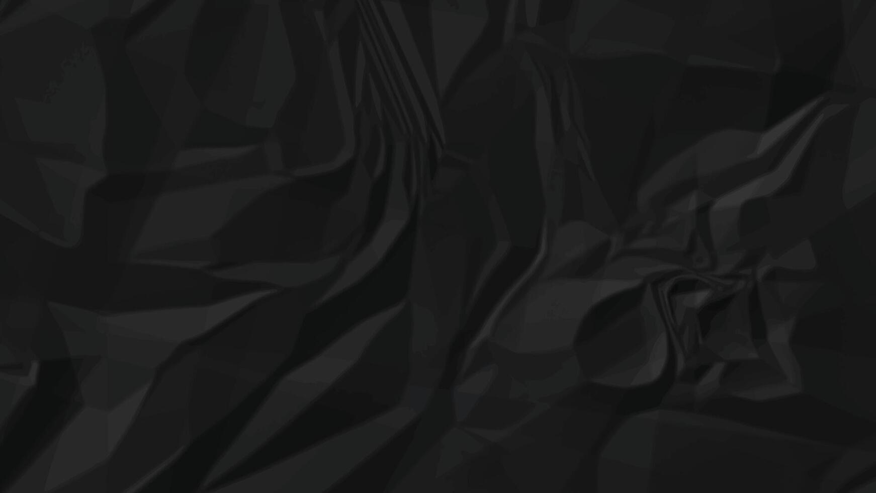 1742x980 Crumpled Black paper wrinkled, use for Background or wallpaper