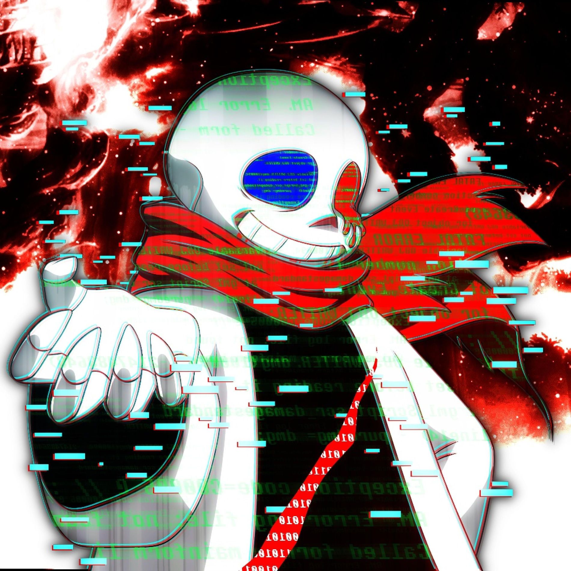 1900x1900 Frostfm Undertale AU -Fatal Error Sans Fight Theme: Digital Blood