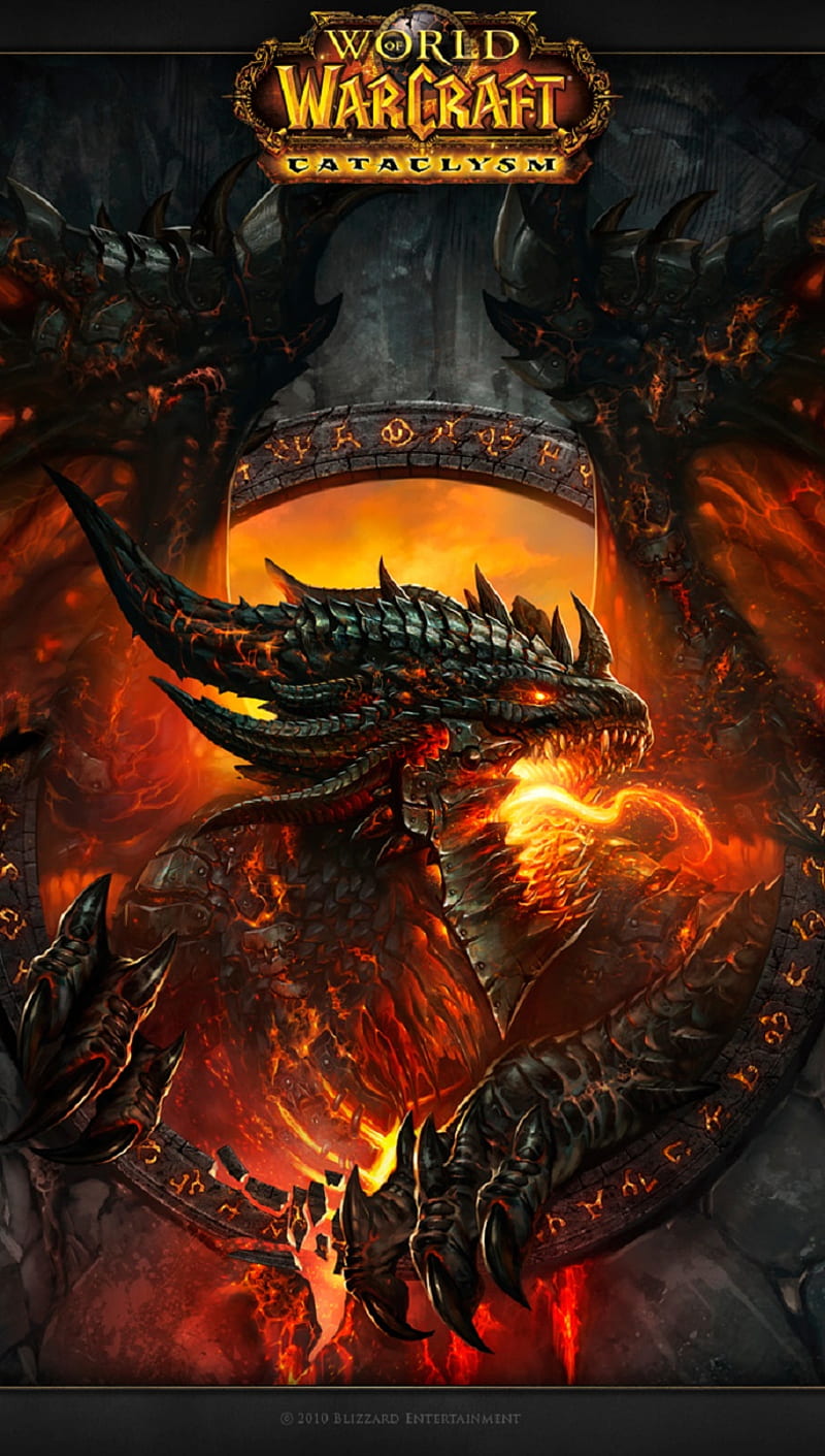 800x1411 World of warcraft, cataclysm, deathwing, dragon, HD phone wallpaper