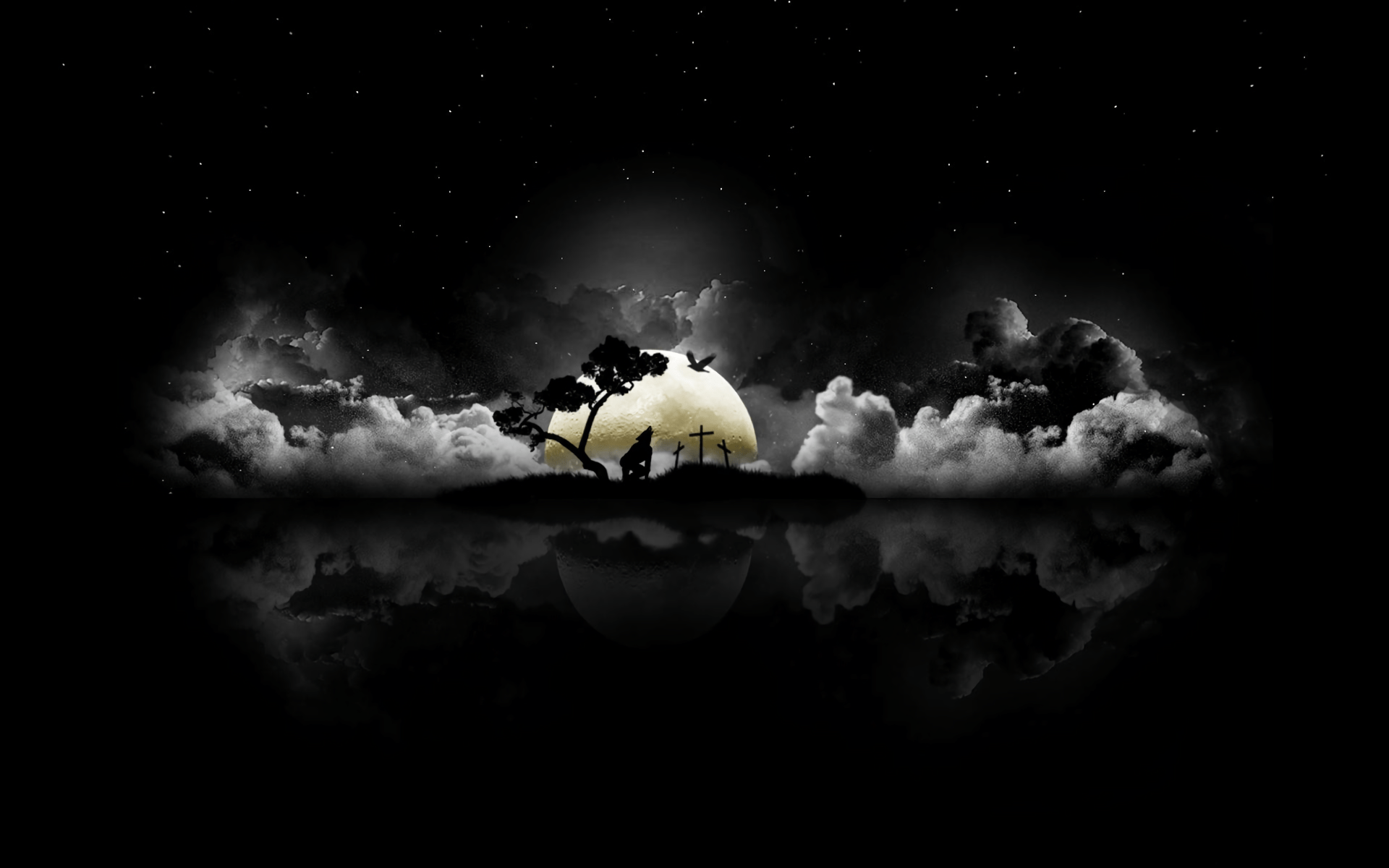 1920x1200 Dark Werewolf HD Wallpaper: A Moonlit Mysteryx1200