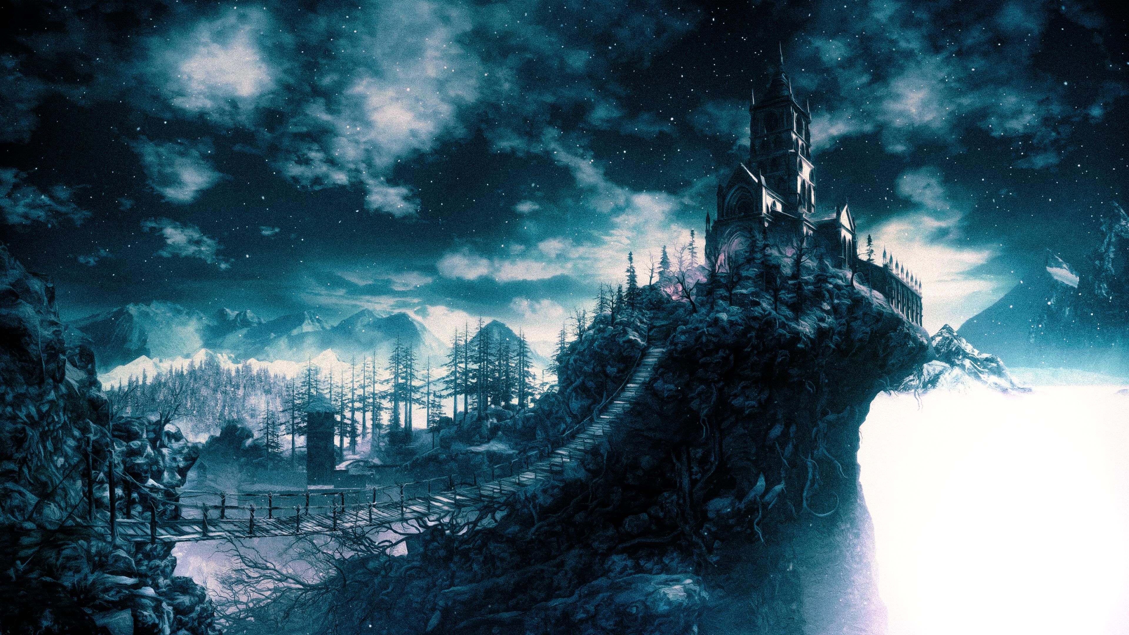 3840x2160 Painted World of Ariandel Digital Painting Wallpaper
