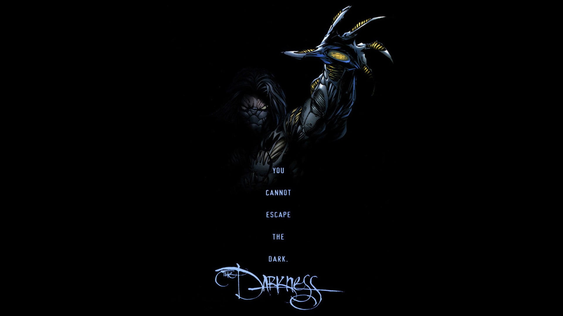 1920x1080 Darkness character digital wallpaper, the Darkness, comics, black background, Jackie Estacado HD wallpaper