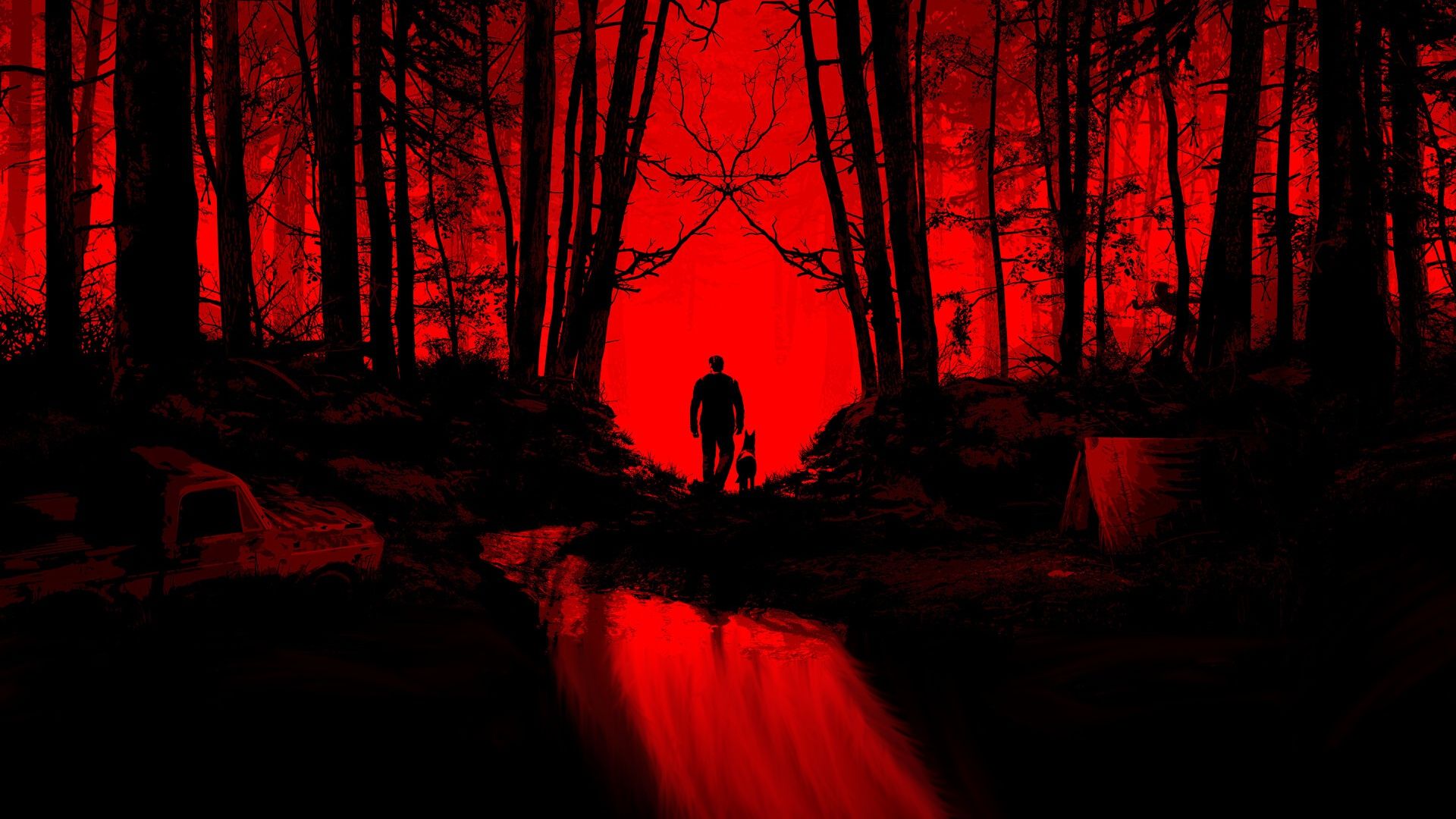 1920x1080 Forest Witch Wallpaper