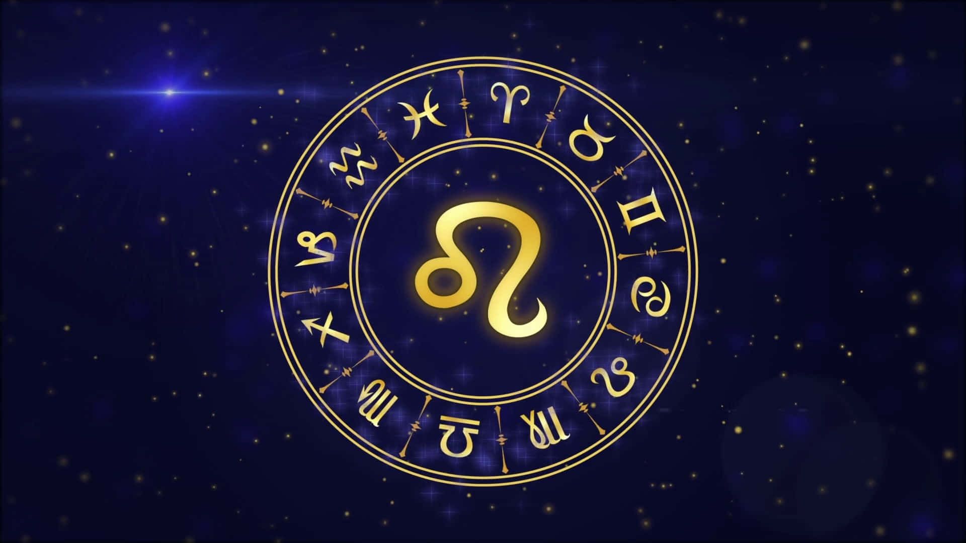 1920x1080 Download free Leo Zodiac Sign Wheel And Stars Wallpaper