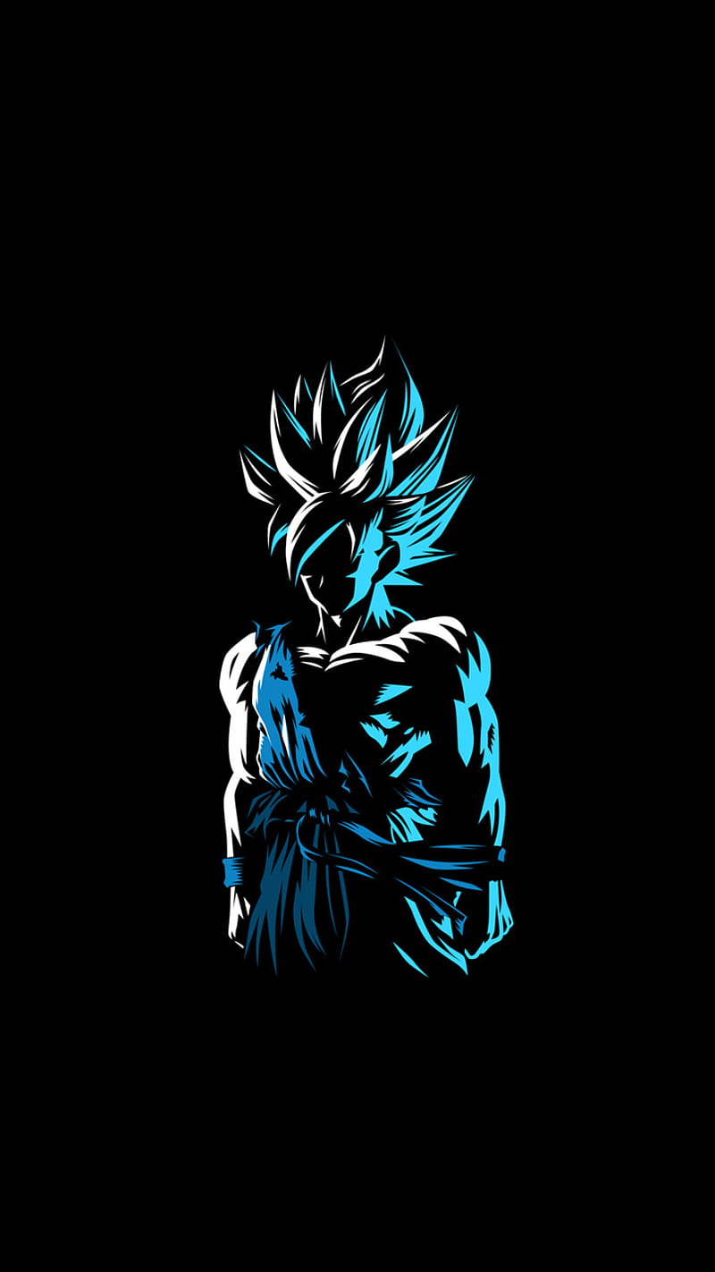 800x1422 Dragonball, amoled, goku, minimal, neon, HD phone wallpaper