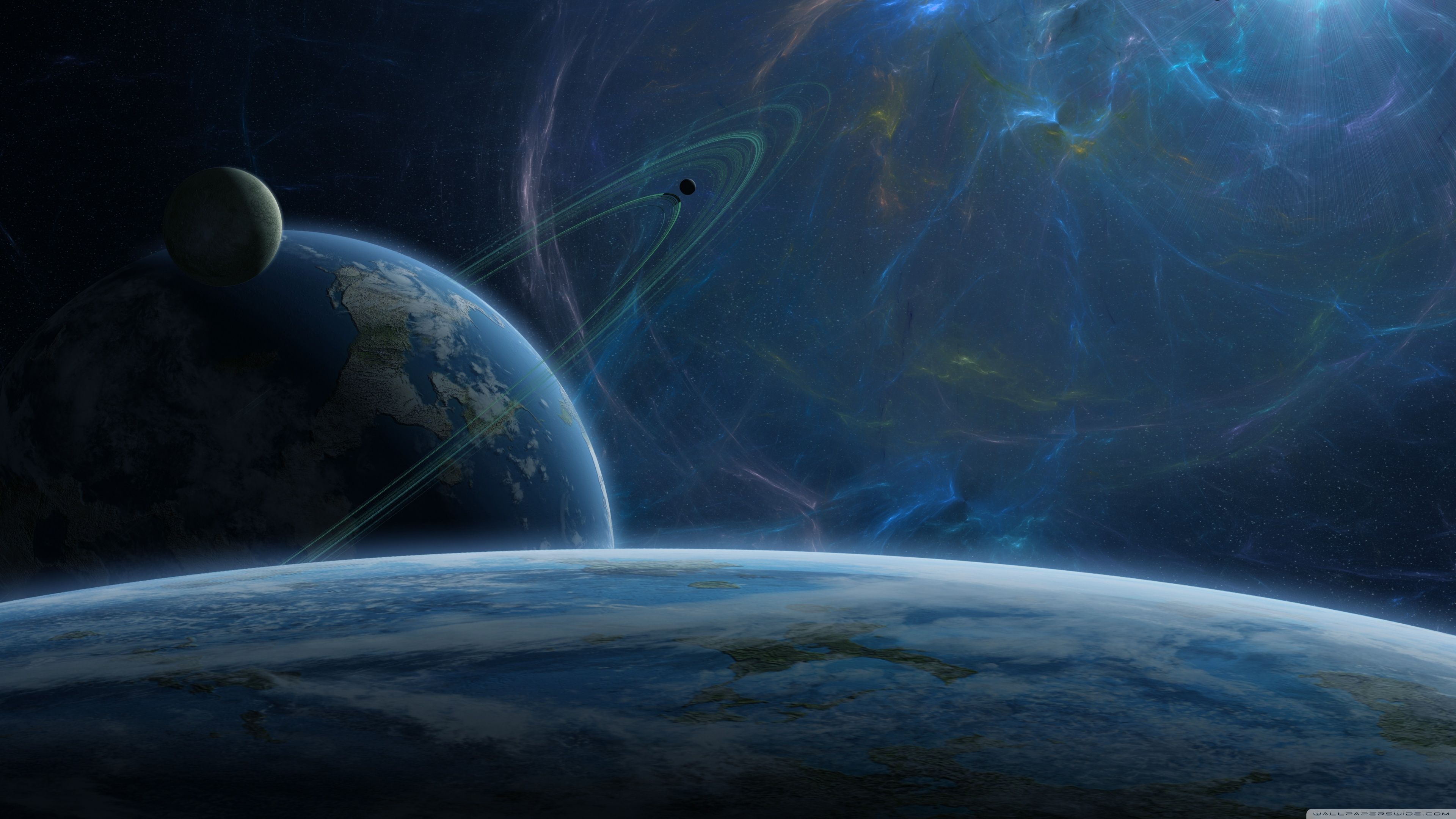 3840x2160 Fantasy Blue Space 4K UHD Wallpaper for UltraHD Desktop and TV : Widescreen and UltraWide Display : Smartphone and Tablet Devices