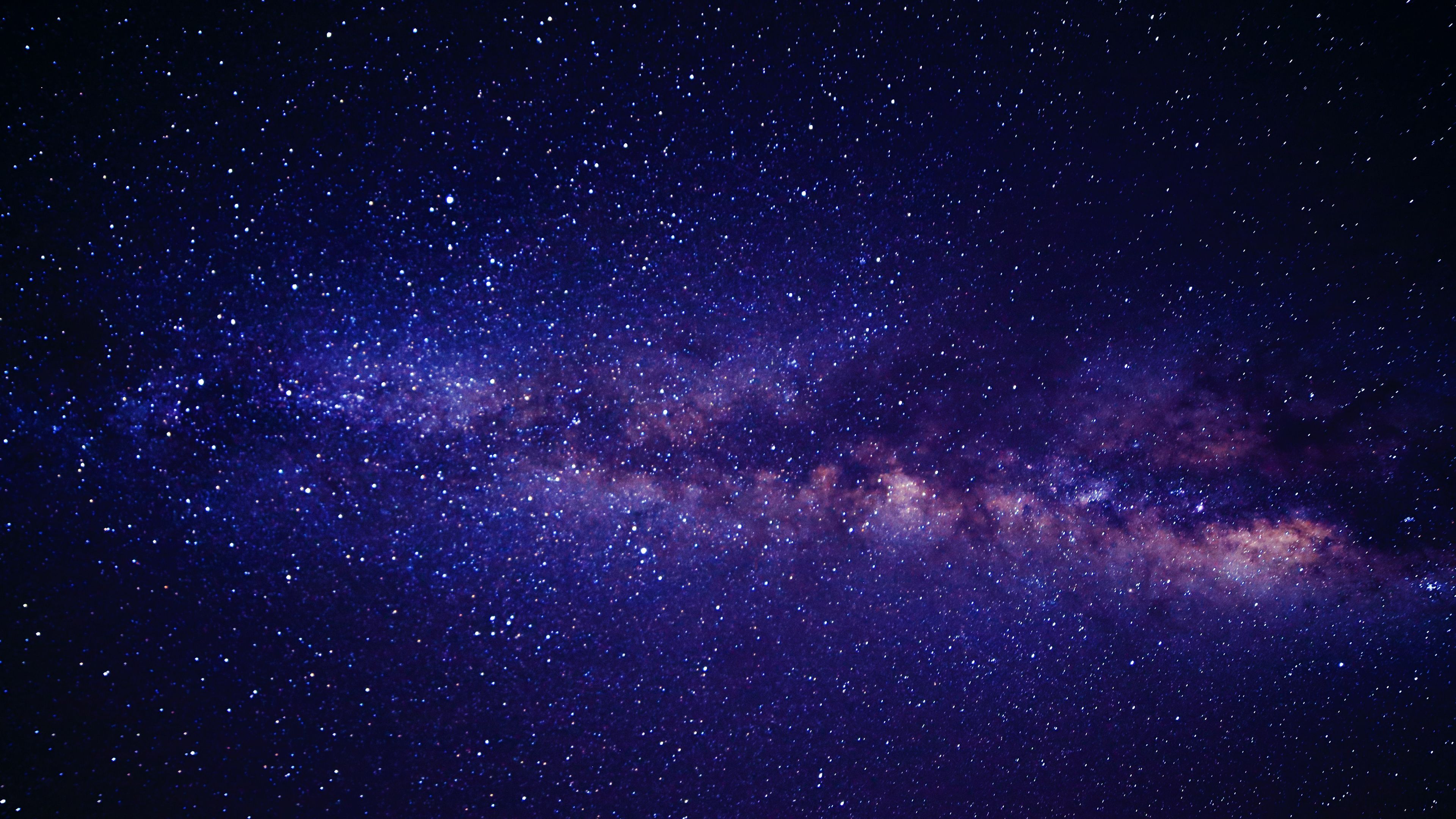 3840x2160 Stars Glare Space Dark Blue Sky Background 4K HD Space Wallpaper