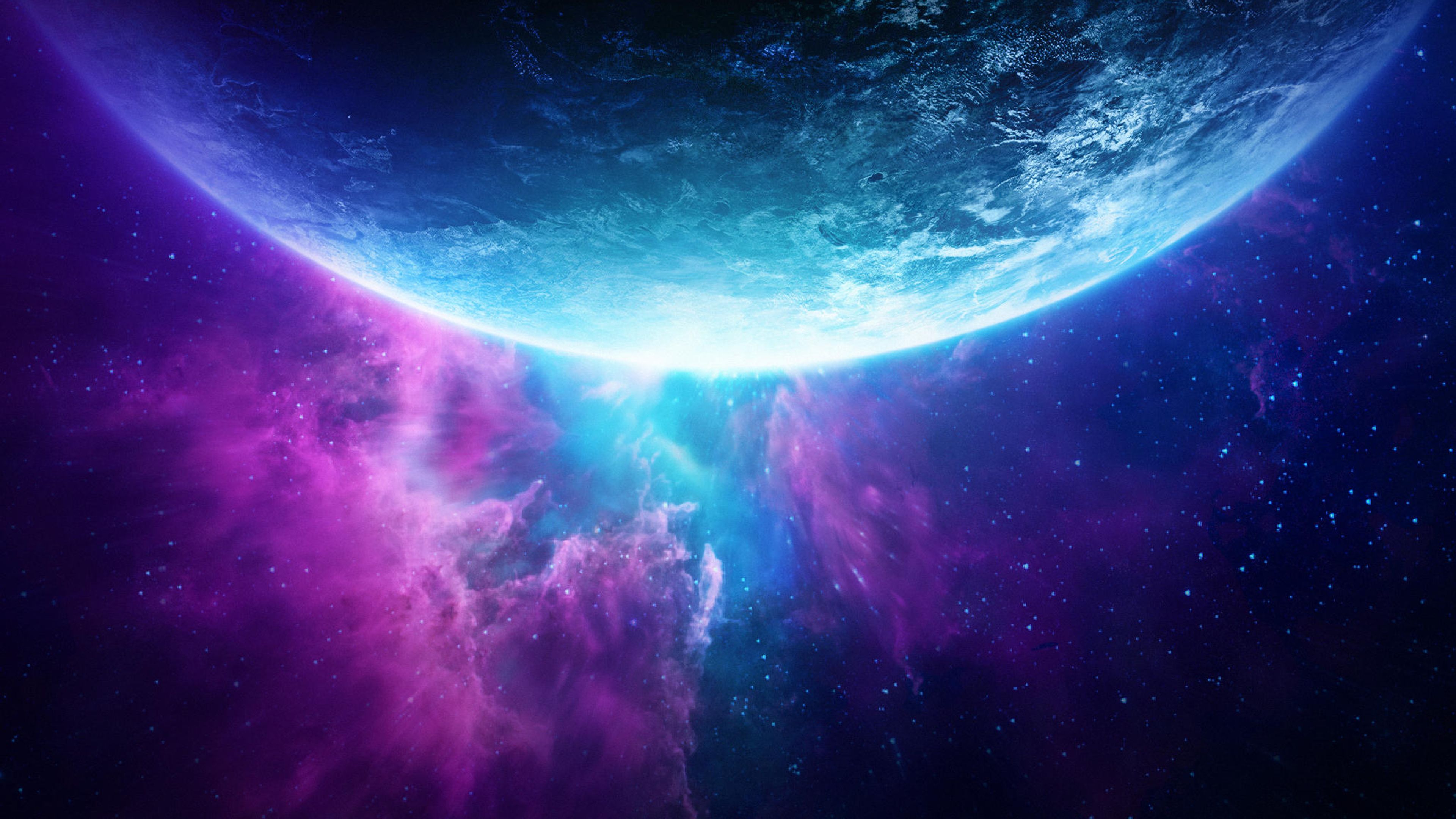 3840x2160 Blue Bright Space Art 4K , HD 4k Wallpaper, Image, Background, Photos and Picture