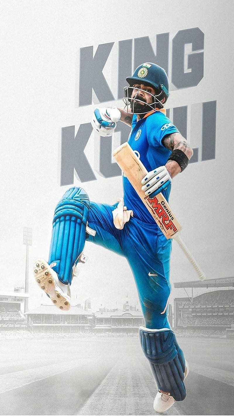 800x1422 Virat Kohli, King Kohli Background, sports, cricketer, indian, blue jersey, HD phone wallpaper