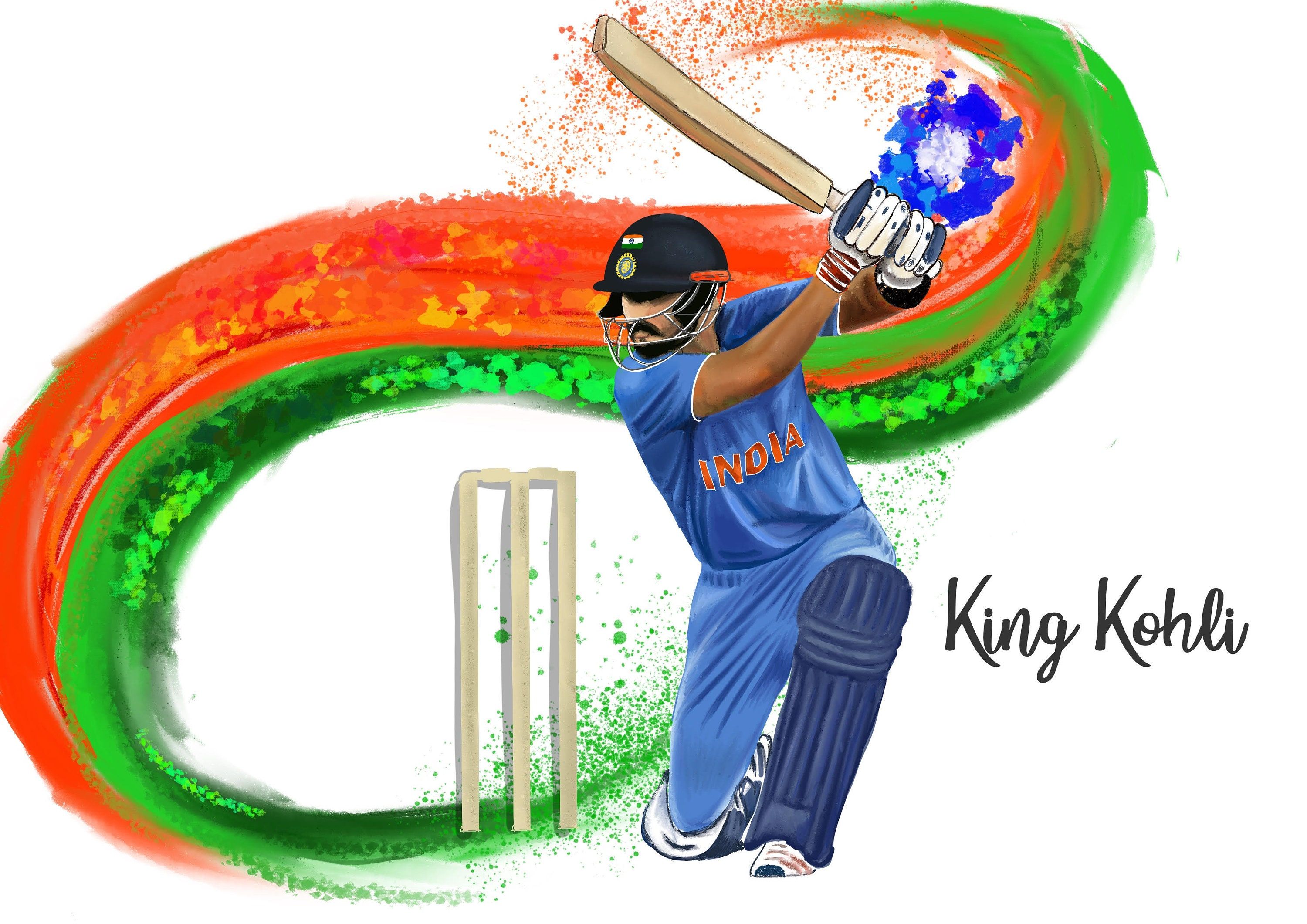 3000x2121 Virat Kohli. King Kohli. Digital Poster