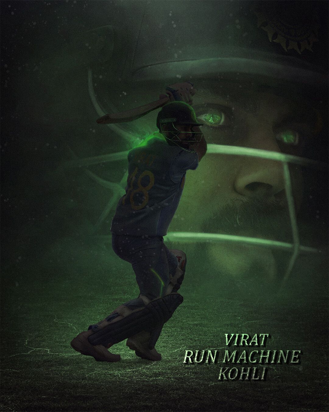 1080x1350 Virat KIng Kohli Poster Design