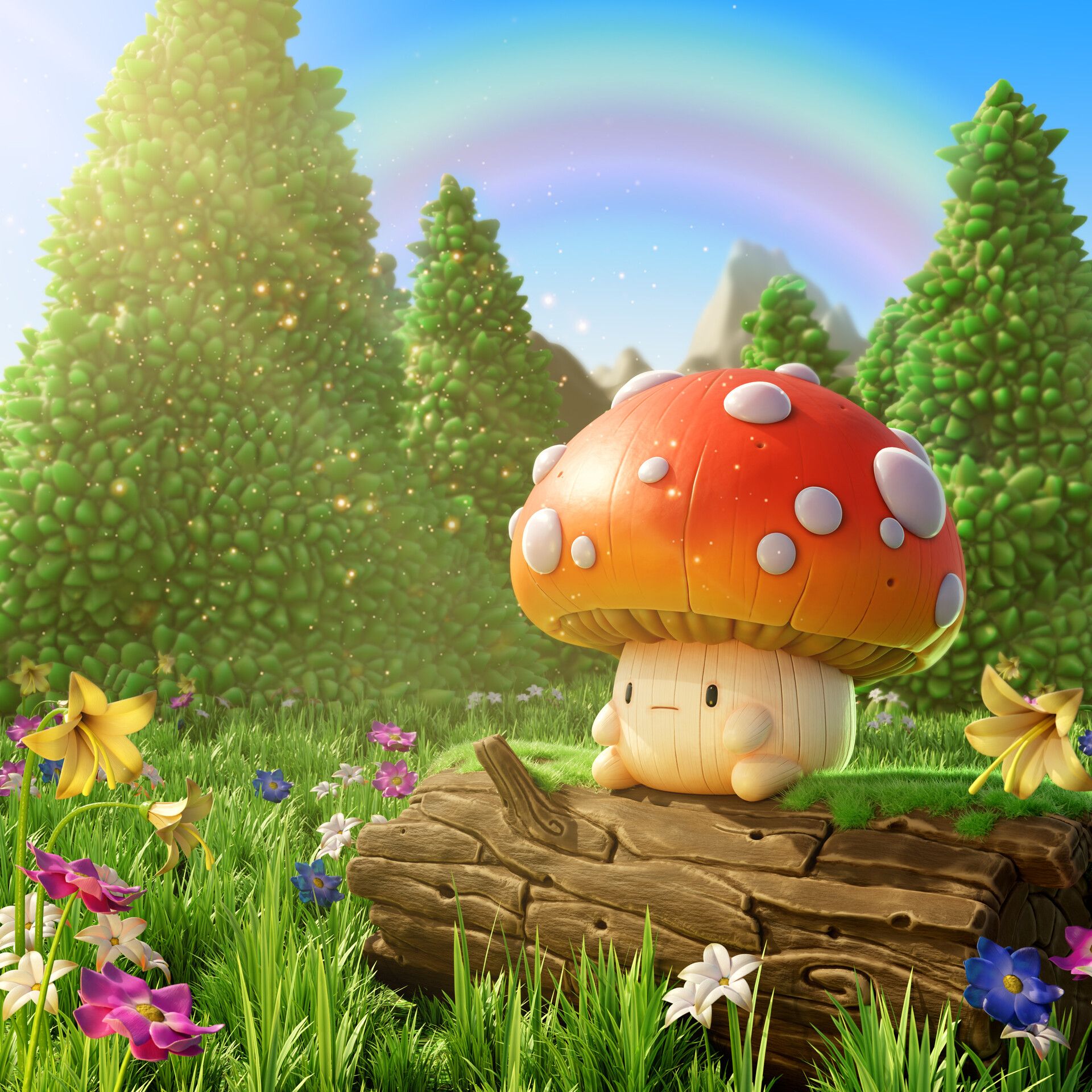 1920x1920 Little Mushroom Guy