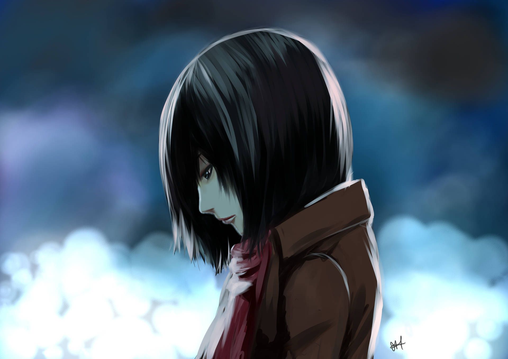 1920x1358 Mikasa Sad Wallpaper