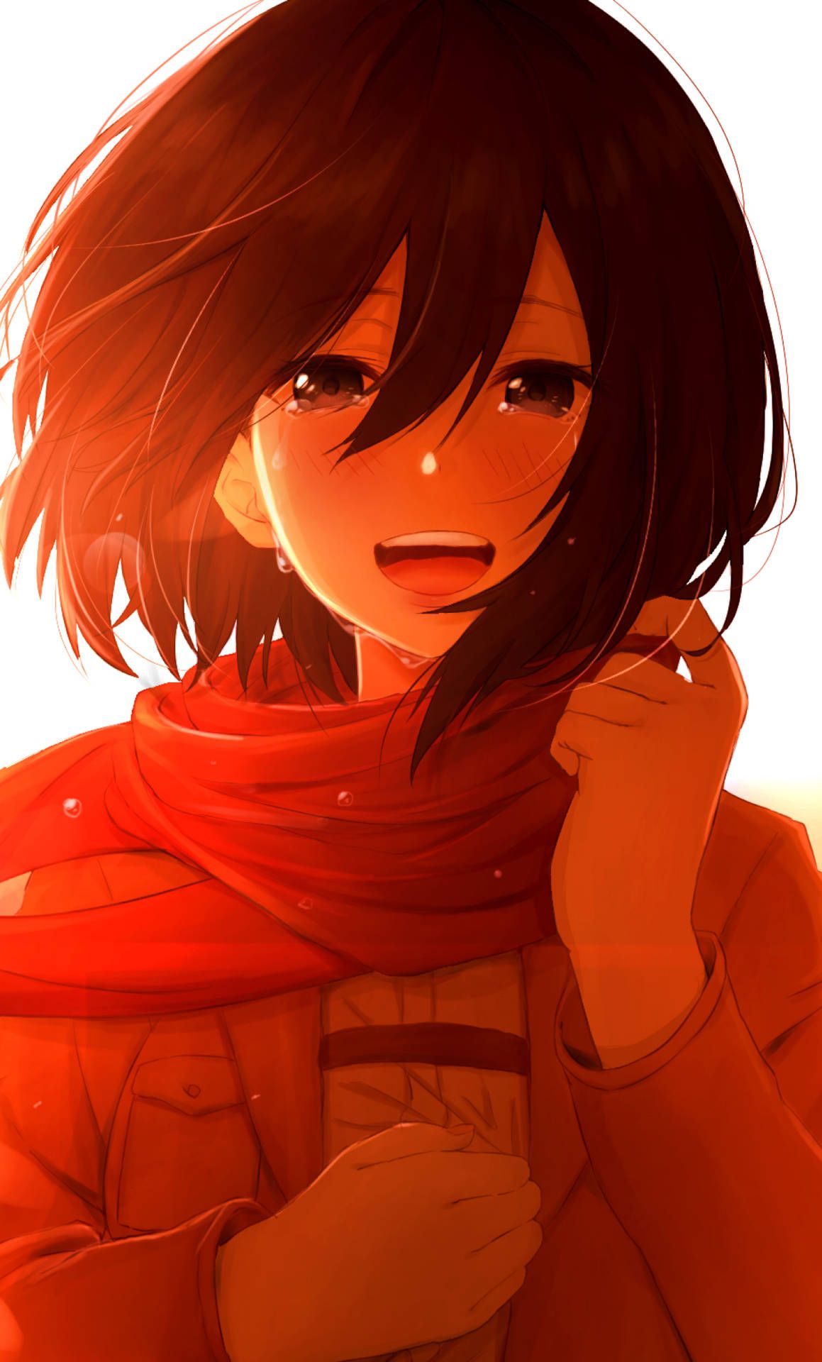 1159x1920 Mikasa Cute Crying Wallpaper