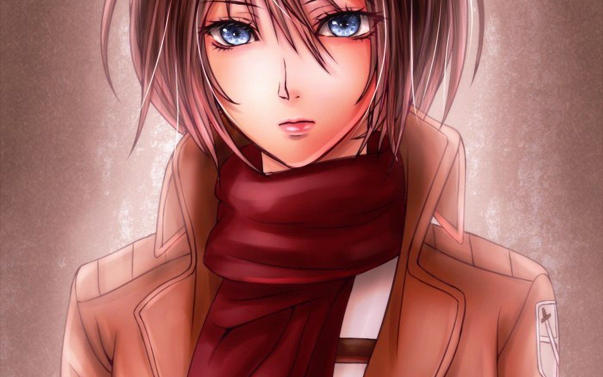 1920x1200 Desktop wallpaper: Mikasa Ackerman, Attack On Titan, Sad, Black & White, Anime, Shingeki No Kyojin 4K free download for PC. 428935