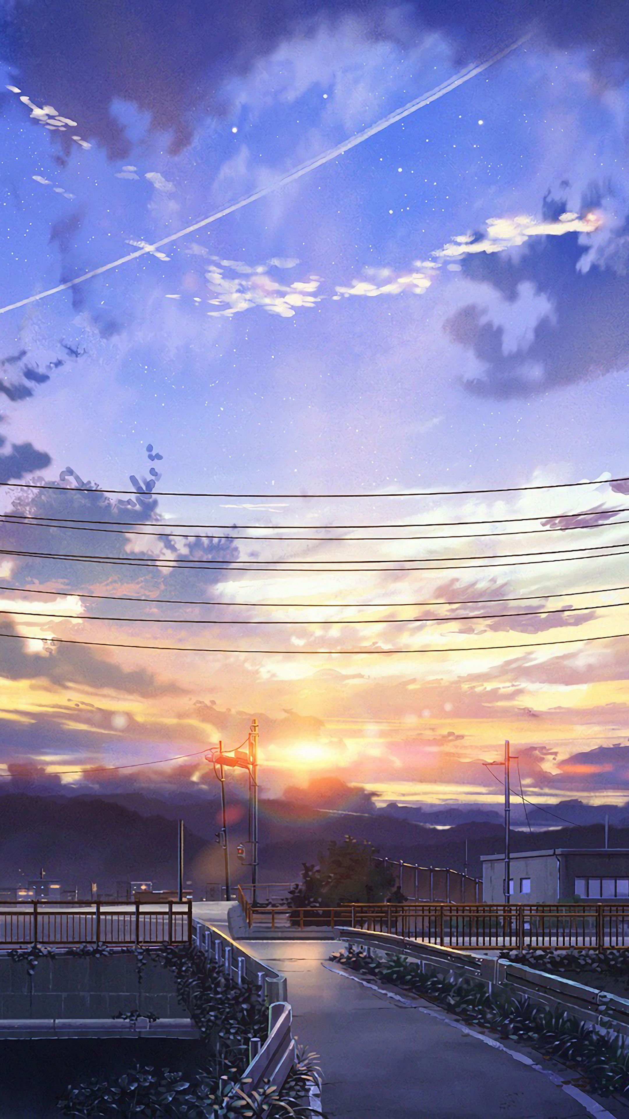 2160x3840 Wallpaper Anime, Art, Landscape Painting, Theatrical Scenery, Cloud, Background Free Image