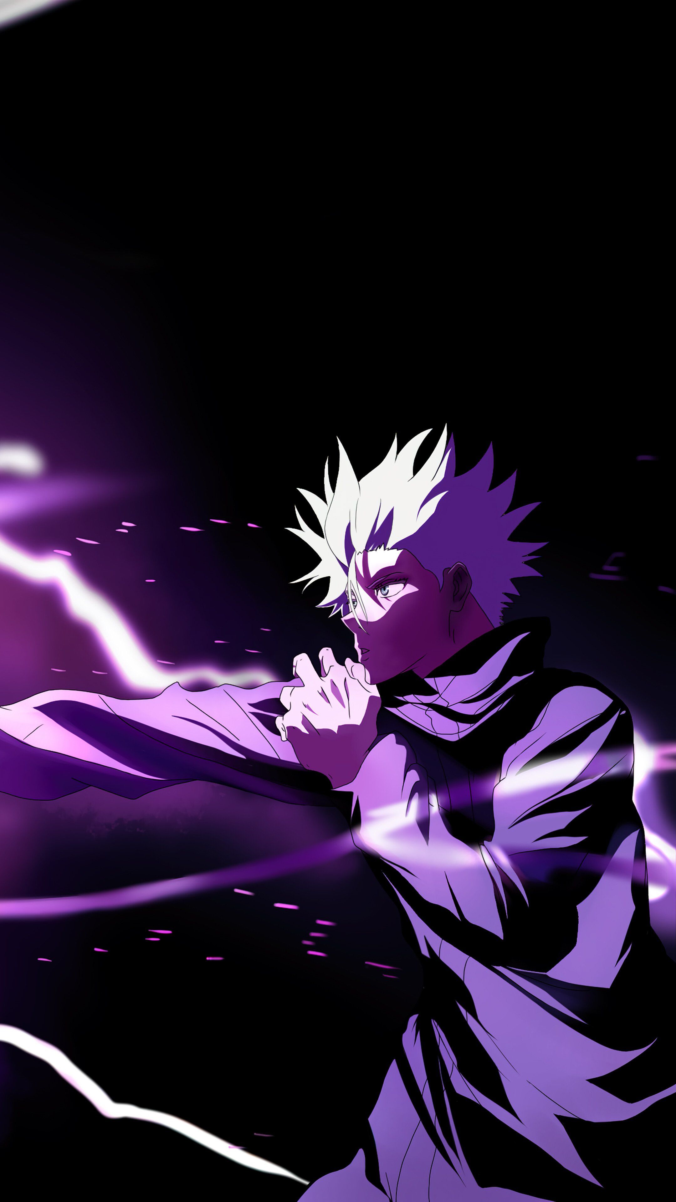 2160x3840 Black And Purple 4k Anime Wallpaper