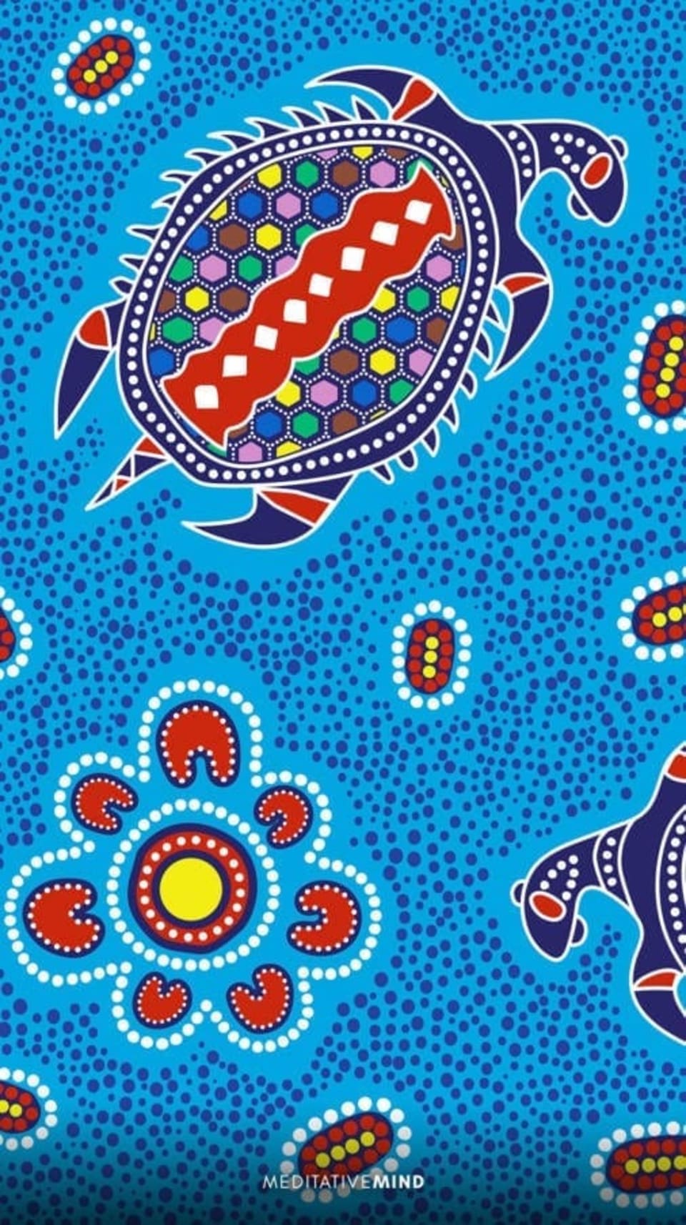 960x1714 Amazingly Beautiful Aboriginal Dot Art Wallpaper + Indigenous Drum Music