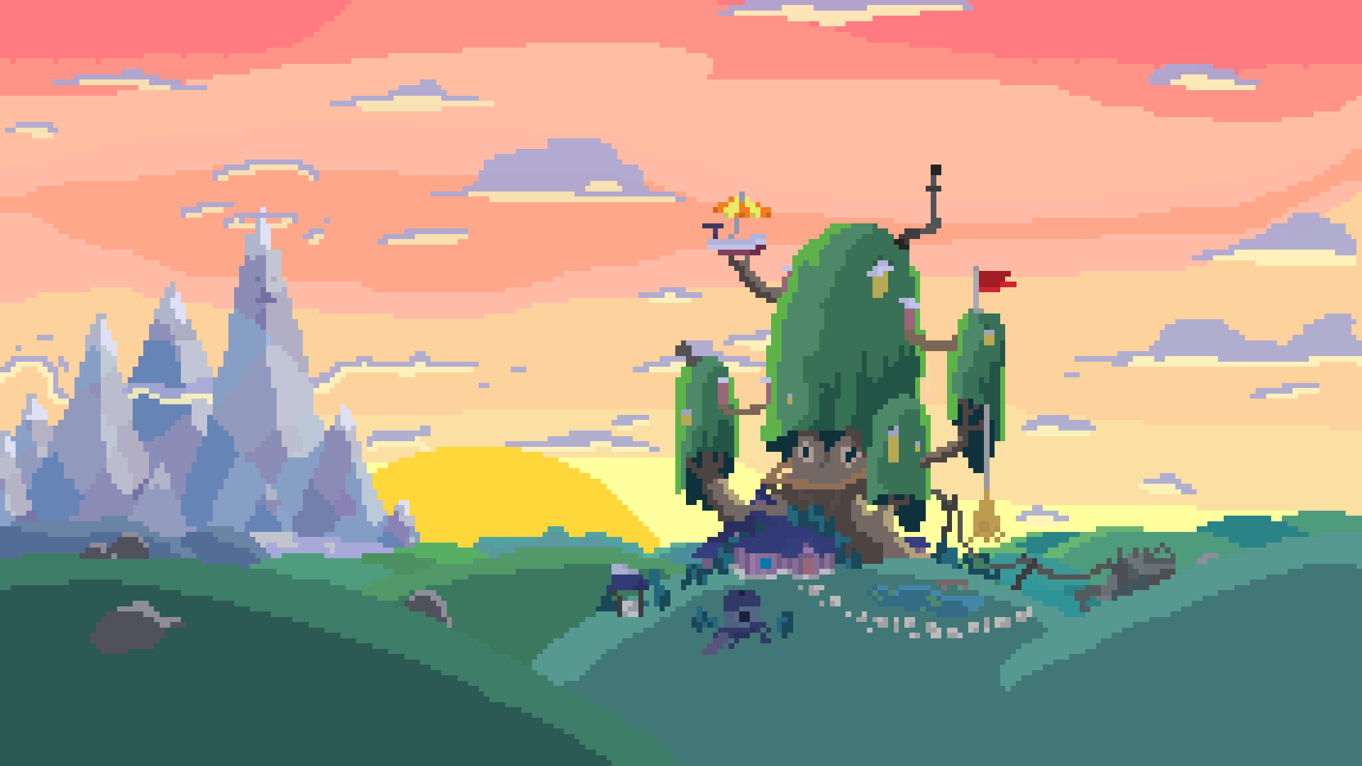 1920x1080 Adventure Time pixel art that I made
