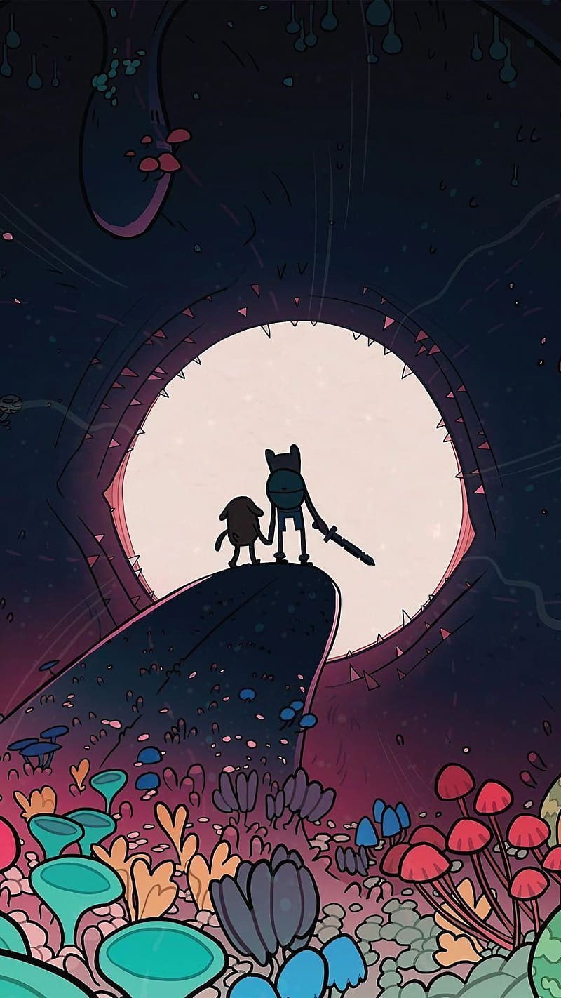 800x1422 Adventure Time, Shadow Effect, animated, HD phone wallpaper