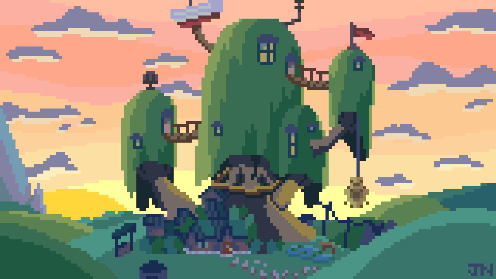 1600x900 made this pixel art piece of one of my favorite shows of all time <3