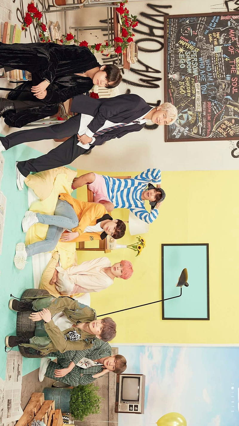 800x1423 BTS FAMILY PORTRAIT, group, jhope, jimin, jin, jungkook, rm, suga, taehyung v, HD phone wallpaper