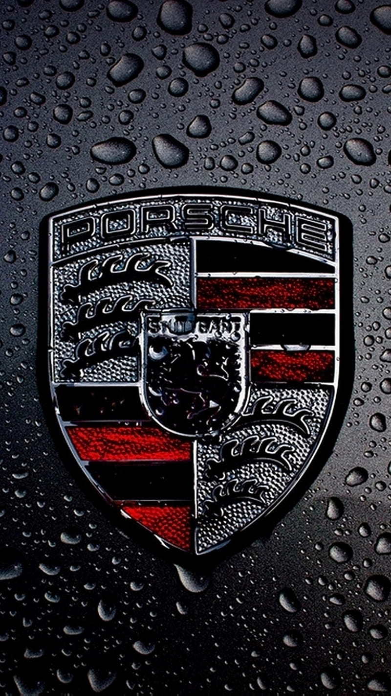 800x1422 PORSCHE LOGO, drops, logo, porsche, HD phone wallpaper