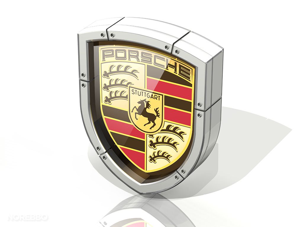 1024x768 Porsche logo illustrations