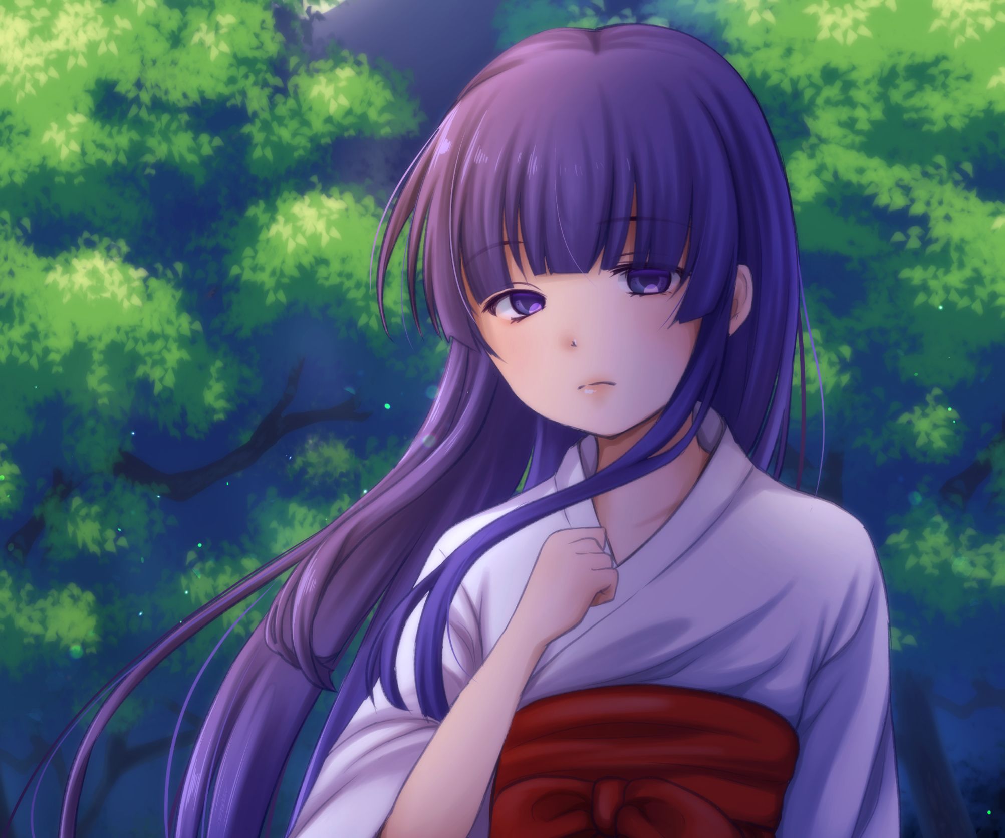 2006x1672 Desktop wallpaper: Anime, When They Cry, Furude Rika, Purple Hair 4K free download for PC. 1045587