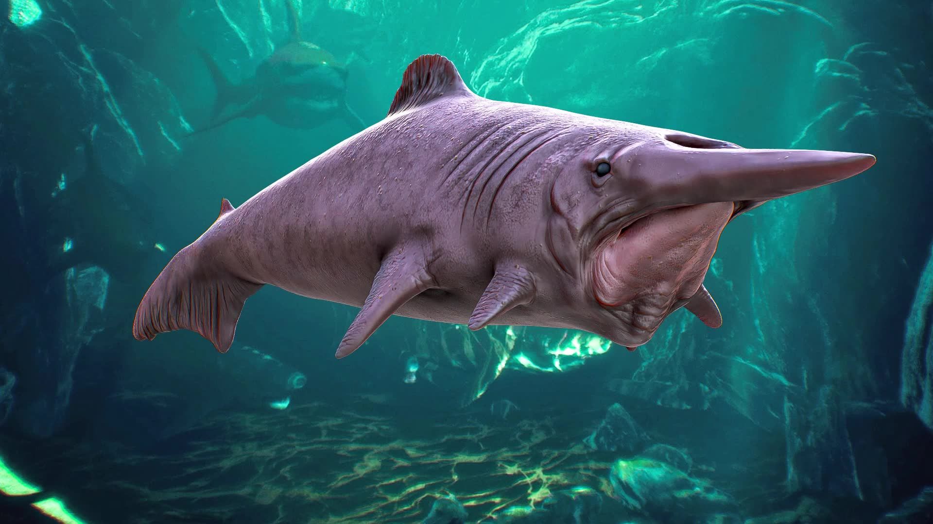 1920x1080 The Shark Goblin Poly Fish Predator 3D Model Art By Existence 3D Model