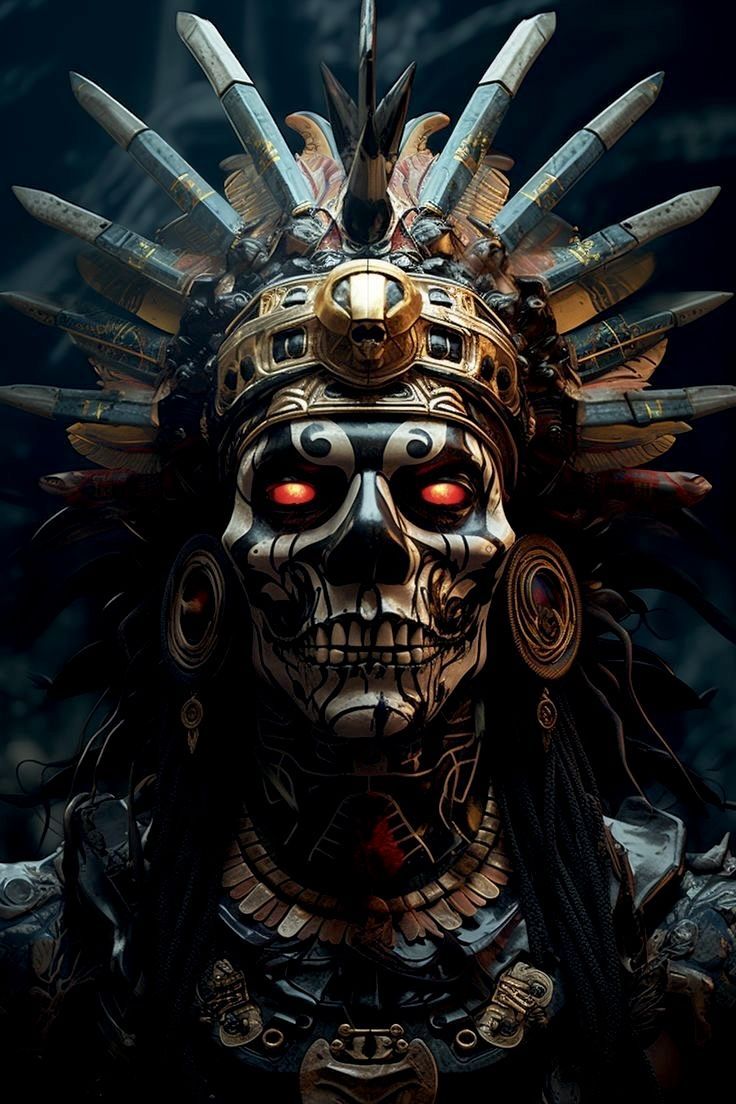 736x1104 Aztec skeleton. Aztec skull headdress, Aztec vampire, Aztec mythology