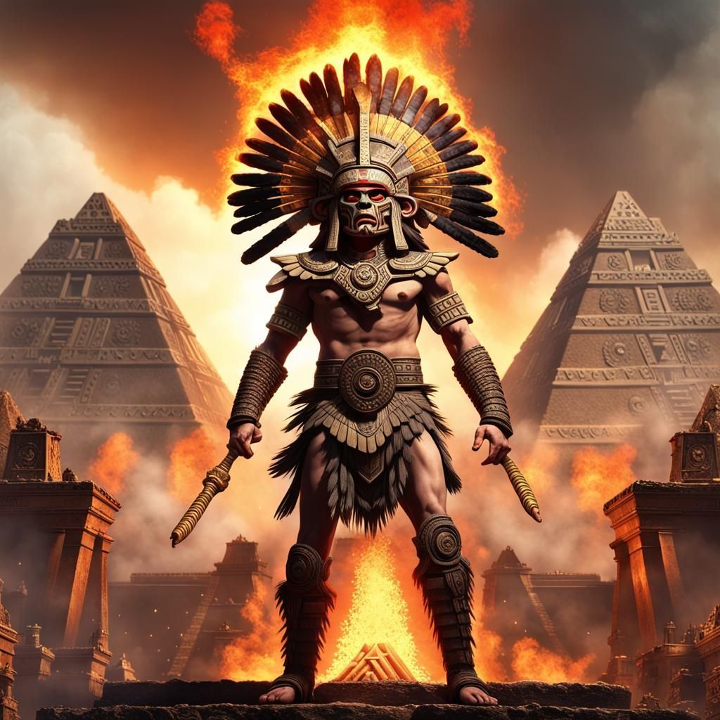 1024x1024 Huitzilopochtli god aztec of war and