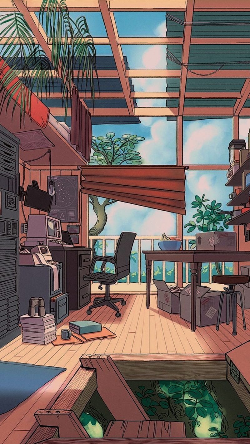 800x1423 Midday studies, home, studies, tree house, HD phone wallpaper