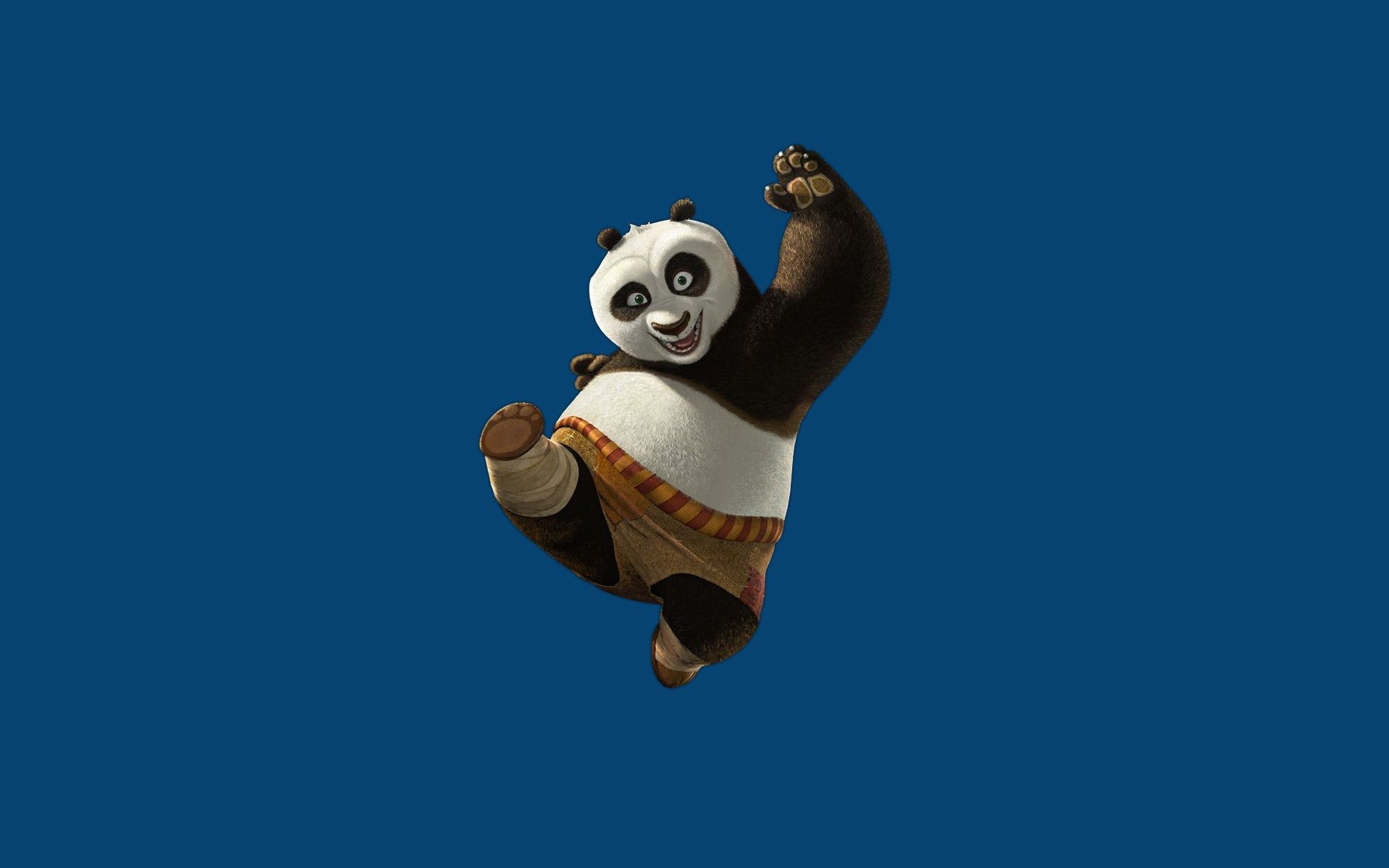 1920x1200 Wallpaper blue background, Kung Fu Panda, Kung fu Panda for mobile and desktop, section фильмы, resolution 1920x1200