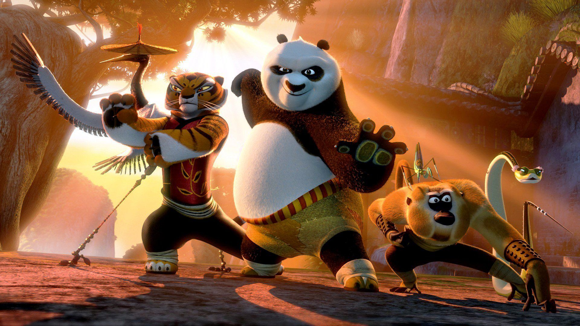 1920x1080 Epic Kung Fu Panda 2 HD Wallpaper Featuring Po and Friends in Actionx1080