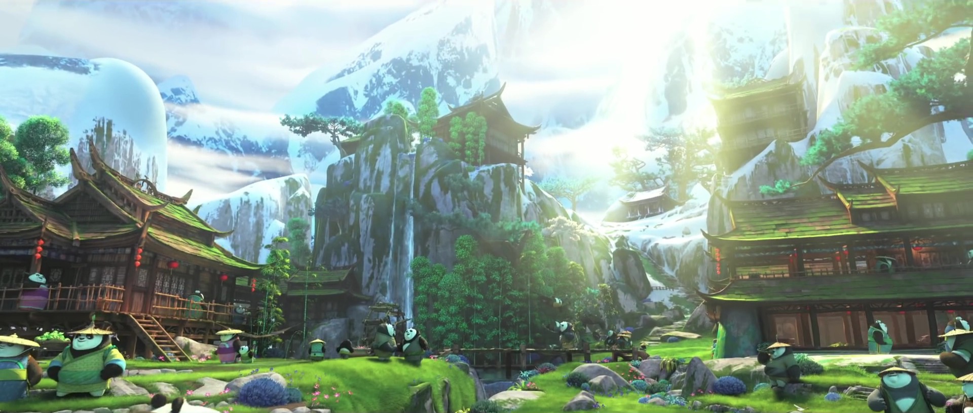 1920x815 Panda Village from Kung Fu Panda 3 Desktop Wallpaper