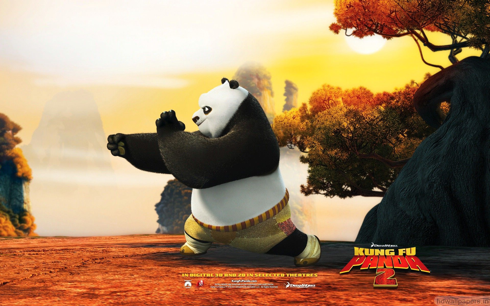 1920x1200 Po in Kung Fu Panda 2 Wallpaper