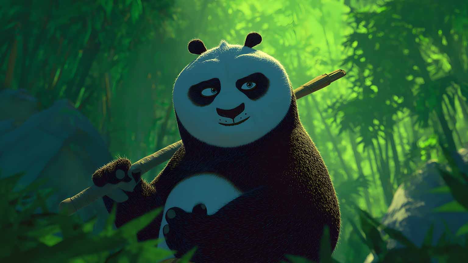 1536x864 Free Kung Fu Panda Po Jungle Staff Desktop Wallpaper