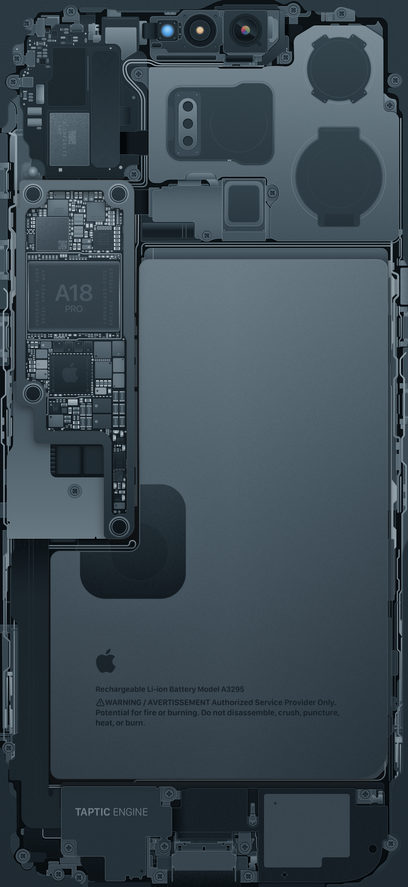 1320x2868 iPhone 16 Pro & Pro Max Internals Wallpaper