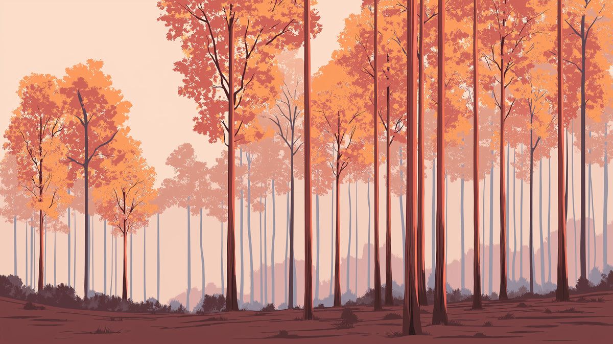 1200x673 Autumn Woodland Mural Wallpaper
