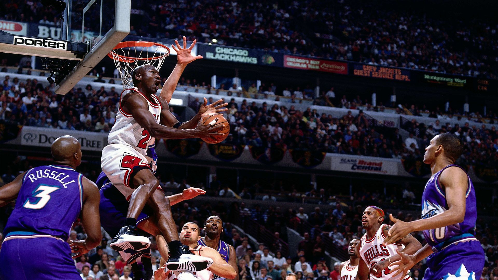1920x1080 Wallpaper Basketball, Michael Jordan, basketball, NBA, Michael Jordan, NBA, Chicago Bulls for mobile and desktop, section спорт, resolution 1920x1080